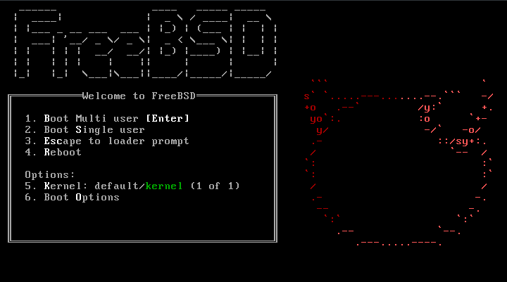 FreeBSD Boot Loader Menu